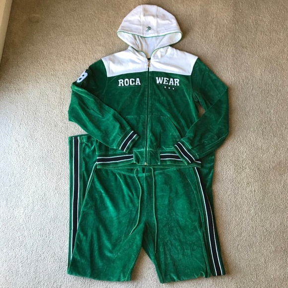 rocawear velour tracksuit mens
